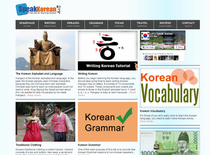 free online korean language lessons
